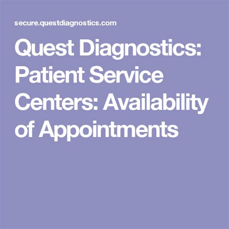 Make appointment quest - Make an appointment now and you'll have little to no wait time when you arrive. Appointments take priority over walk-ins. Schedule appointment. View, change or cancel an existing appointment. Confidently and securely access your upcoming appointments, lab results, and more with a free MyQuest ® account. Create a MyQuest account.